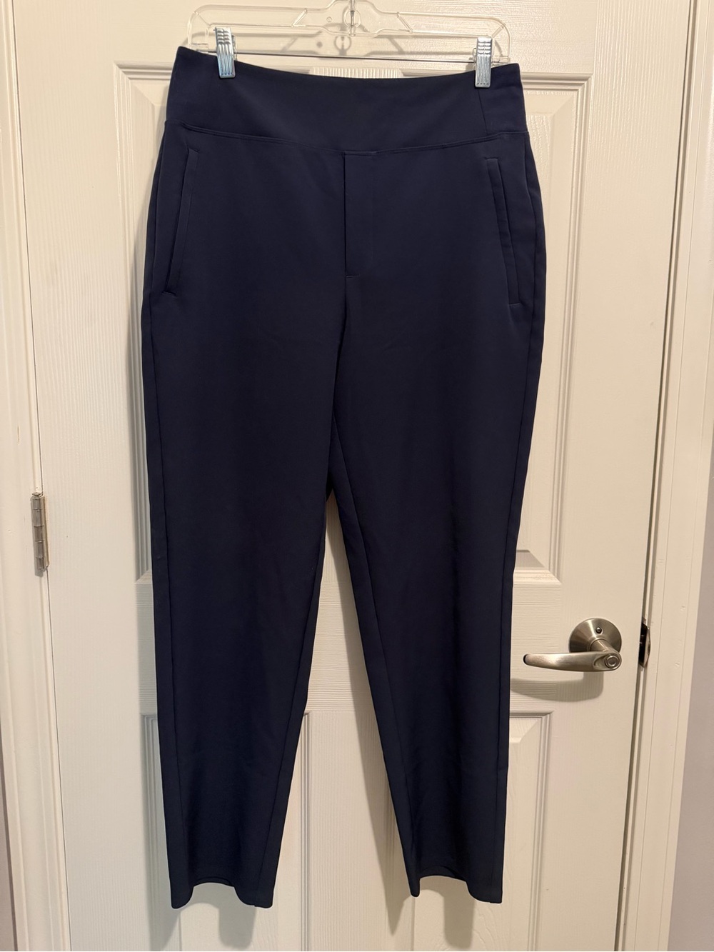 Athleta Navy Pull-On Straight Leg Endless Pants